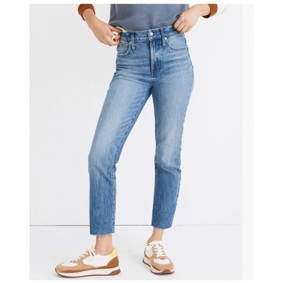 Madewell Denim - Madewell The Perfect Vintage Jean Enmore Medium Wash Raw Hem High Rise 27 MB406